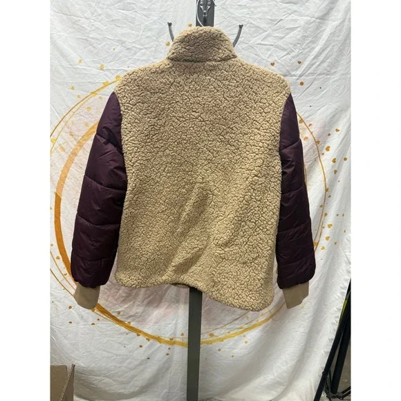 Bass Outdoor Women's Quilted Sherpa Puffer Jacket‎ Toasted Nut SIZE MEDIUM - Picture 3 of 9